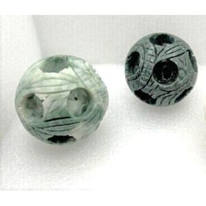 Intricately Carved Jade Puzzle Ball - Your Choice of Mixed or Green